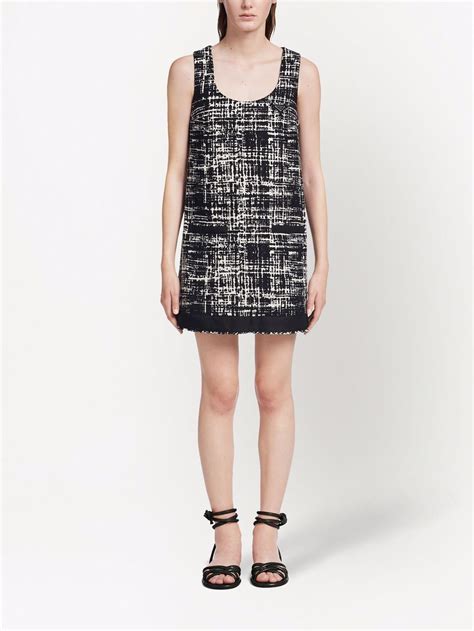 prada sleevlee tweed dress|Prada Tweed Shift Dress .